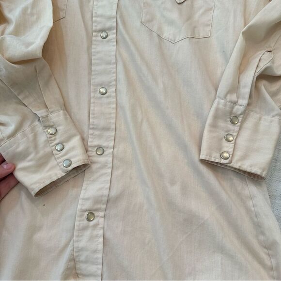 Vintage 70s H Bar C Ranchwear Western Shirt Sz M/L? Pearl Snap Up Floral - Picture 8 of 12